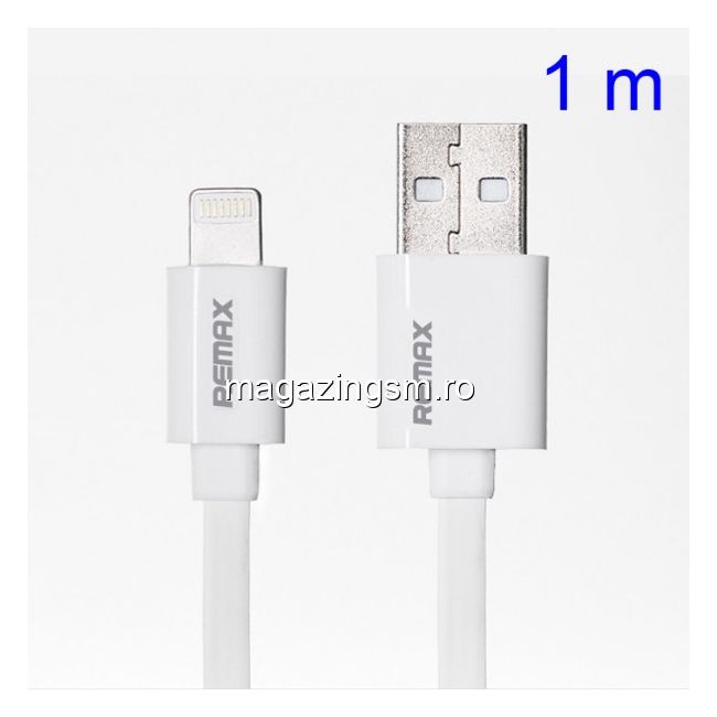 Cablu Lightning 8 Pin USB Data Sync Si Incarcare Remax 1 Metru iPhone 5c 5s 5 iPad Air iPad Mini 2