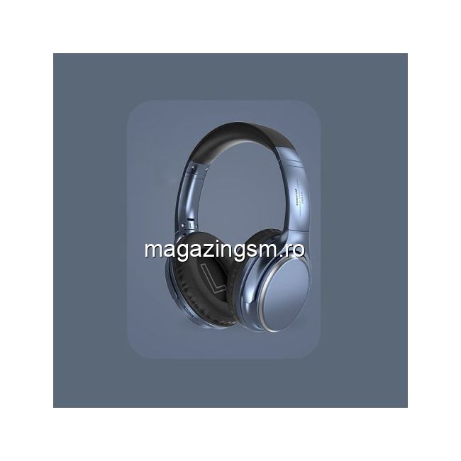 Casti Wireless Bluetooth 5,0 Over Ear Albastre