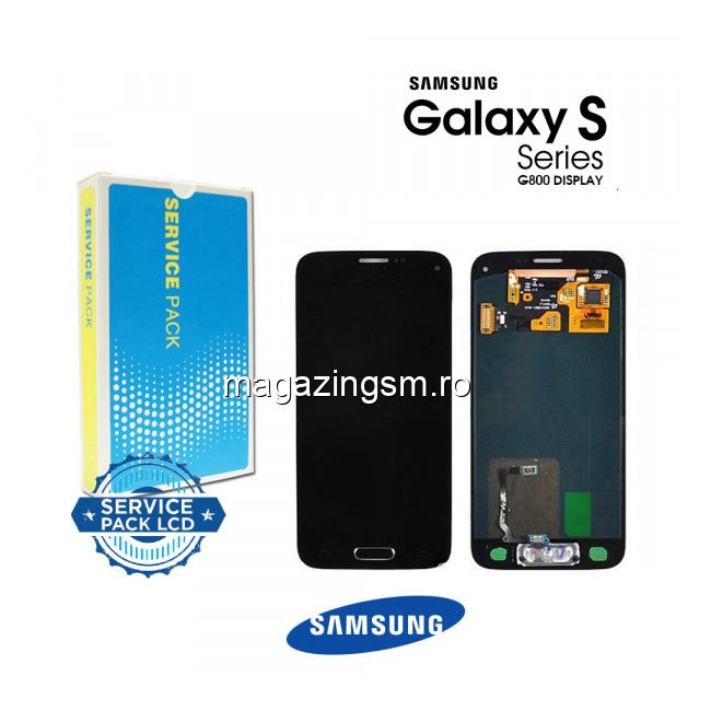 Display Cu Touchscreen Samsung Galaxy S5 mini SM-G800 Original Negru
