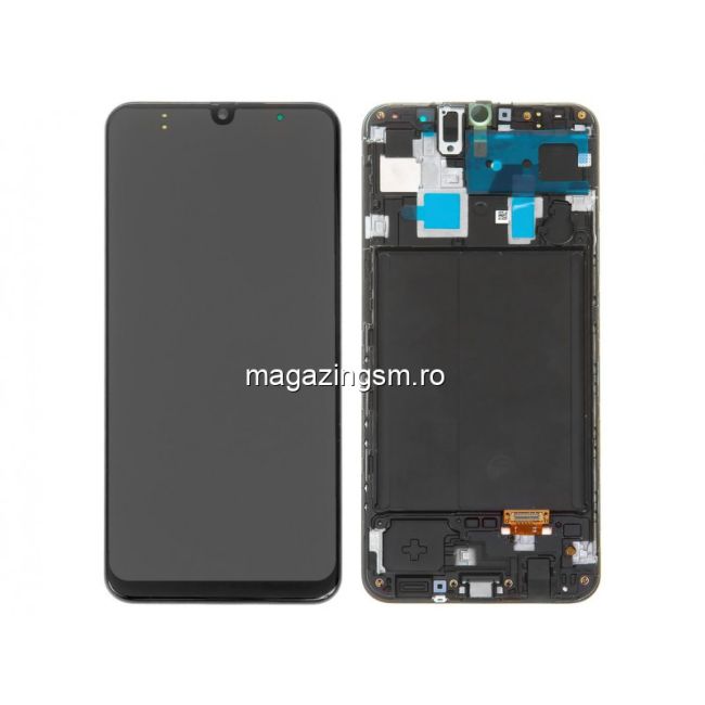 Display Samsung Galaxy A30s Compatibil Cu Rama Negru