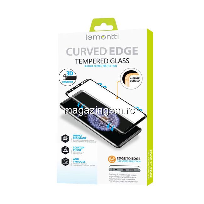 Folie OnePlus 7 Pro Lemontti Sticla Curbata 3D Black