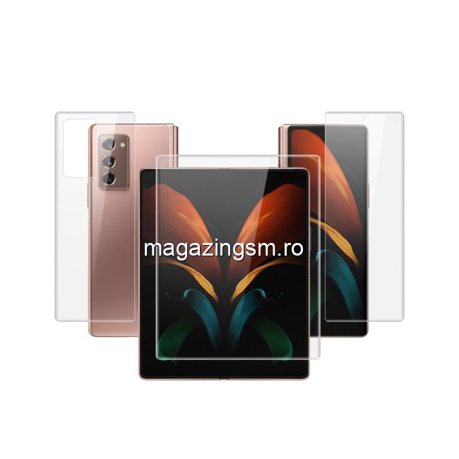 Folie Protectie Samsung Galaxy Z Fold 2 5G Fata + Spate Hydrogel Transparenta