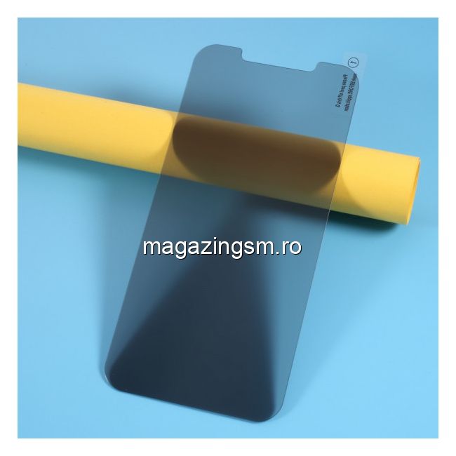 Folie Protectie Sticla iPhone 12 Pro Max Anti Spy Neagra