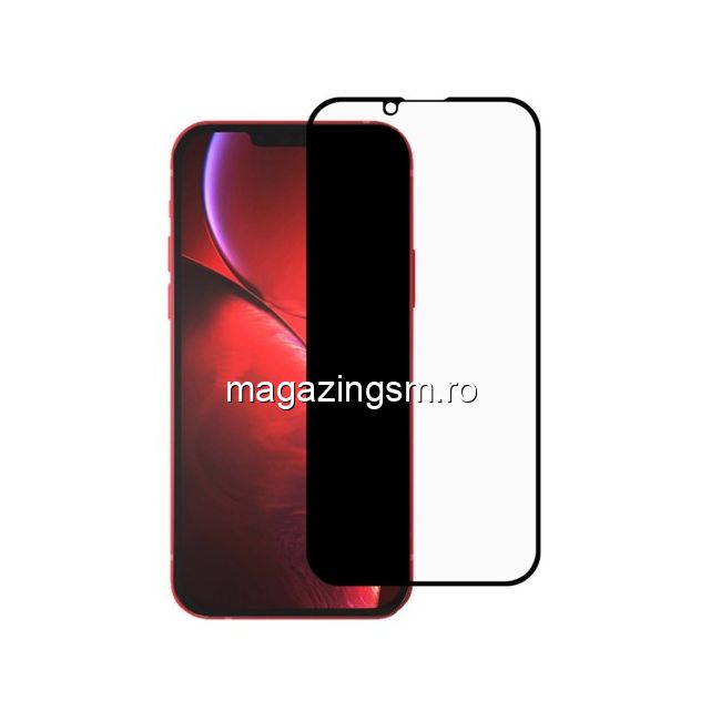 Folie Protectie Sticla iPhone 13 Mini Acoperire Completa Neagra