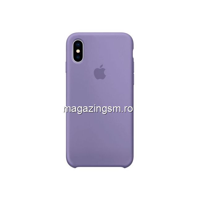Husa iPhone XS Silicon Mov Deschis