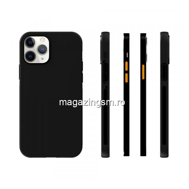 Husa Silicon Apple iPhone 12 Pro, Negru