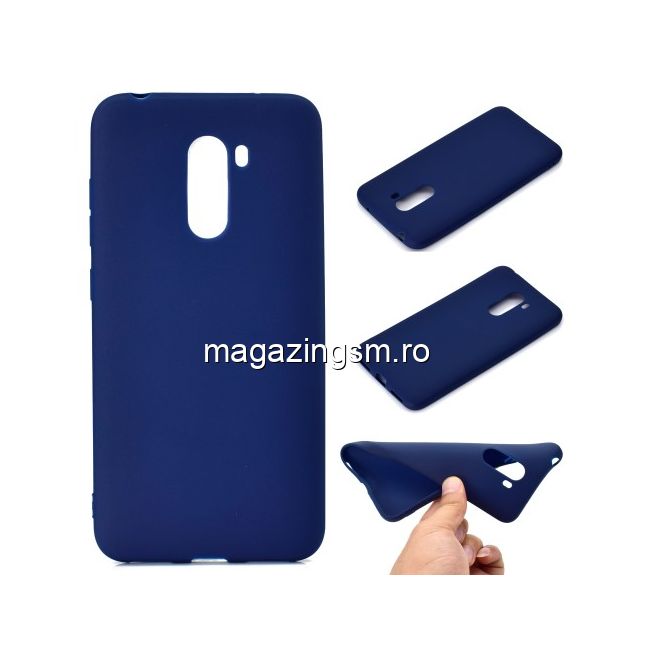 Husa Telefon Xiaomi Pocophone F1 TPU Albastru Inchis