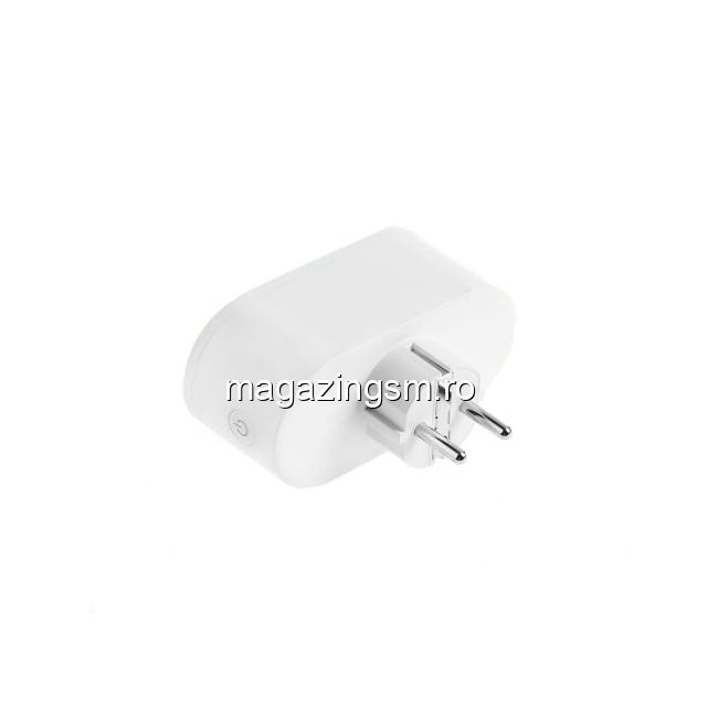 Priza WiFi, 2 porturi EU, Monitorizare energie, 16A