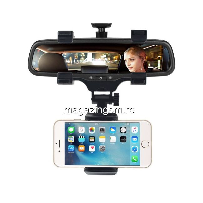 Suport Telefon Auto Pentru Oglinda Retrovizoare Huawei Mate 20 Negru