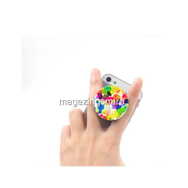 Suport Telefon iPhone 8 Stand Finger Grip Universal Multicolor