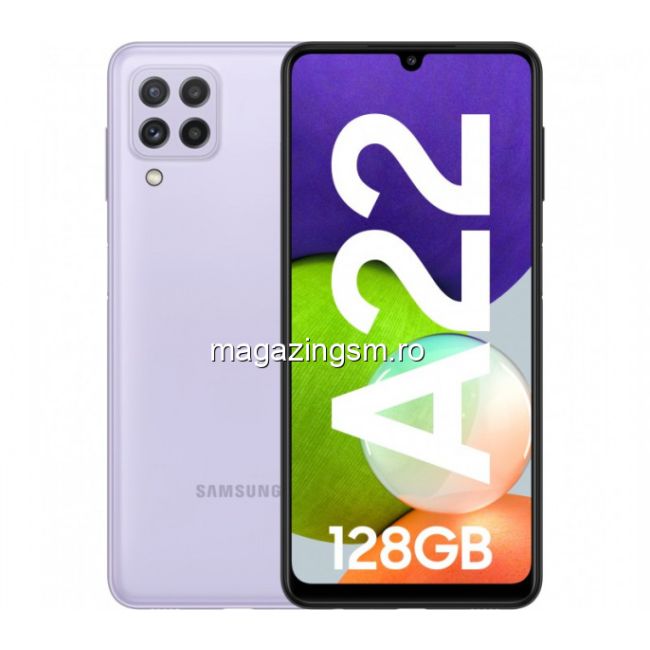 Telefon mobil Samsung Galaxy A22, Dual SIM, 128GB, 4G, Light Violet