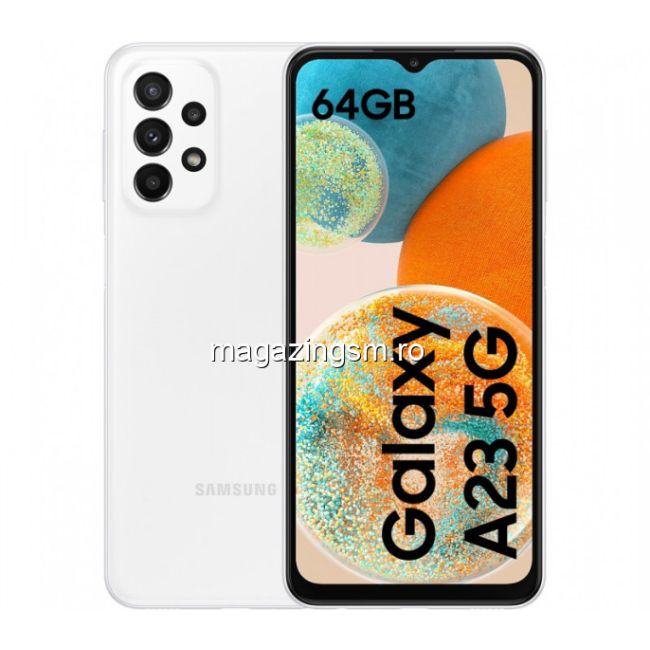 Telefon mobil Samsung Galaxy A23, 4GB RAM, 64GB, 5G , White