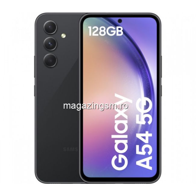 Telefon mobil Samsung Galaxy A54, Dual SIM, 8GB RAM, 128GB, 5G, Black